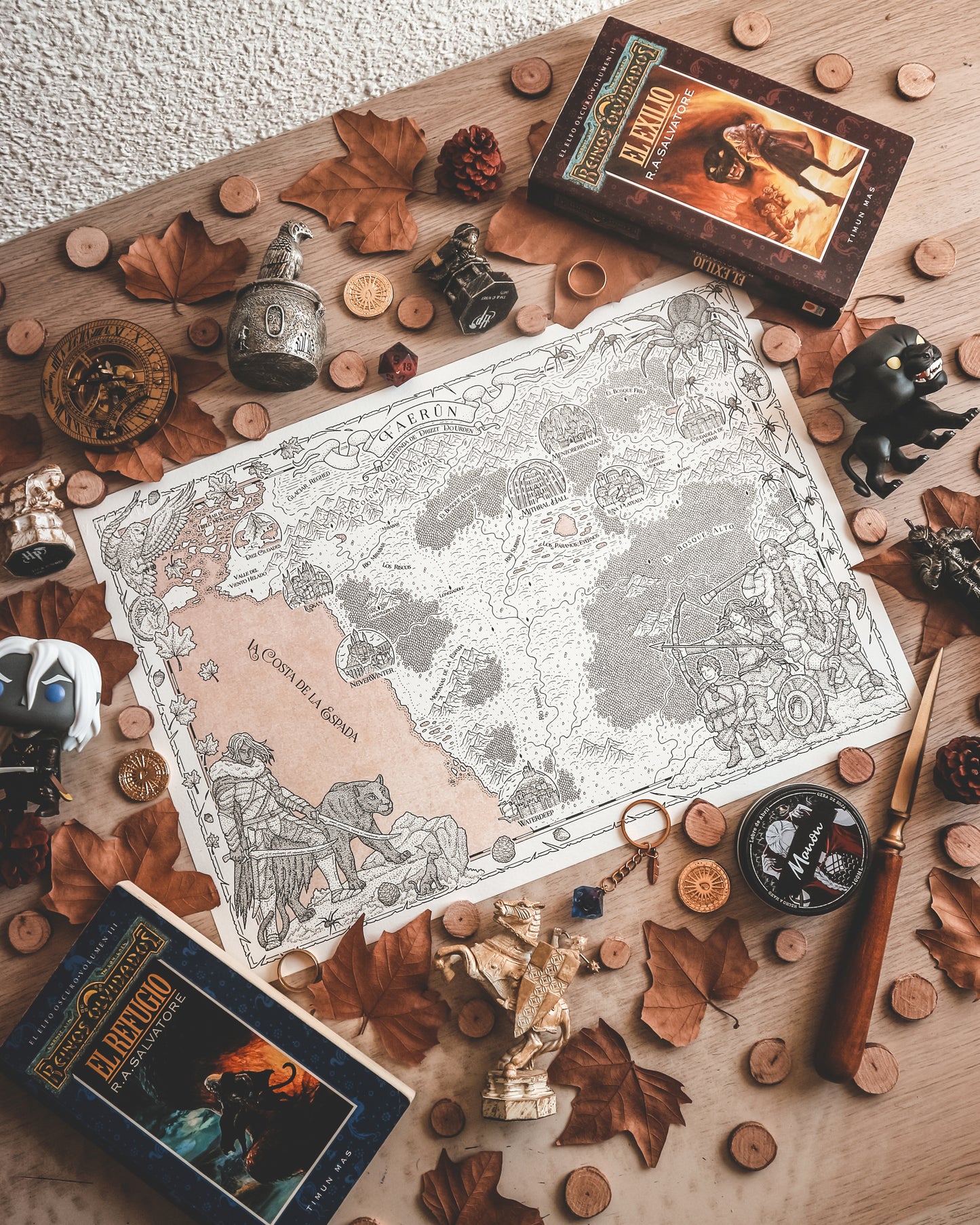 FAERUN - Mapa del mundo de Dungeons & Dragons