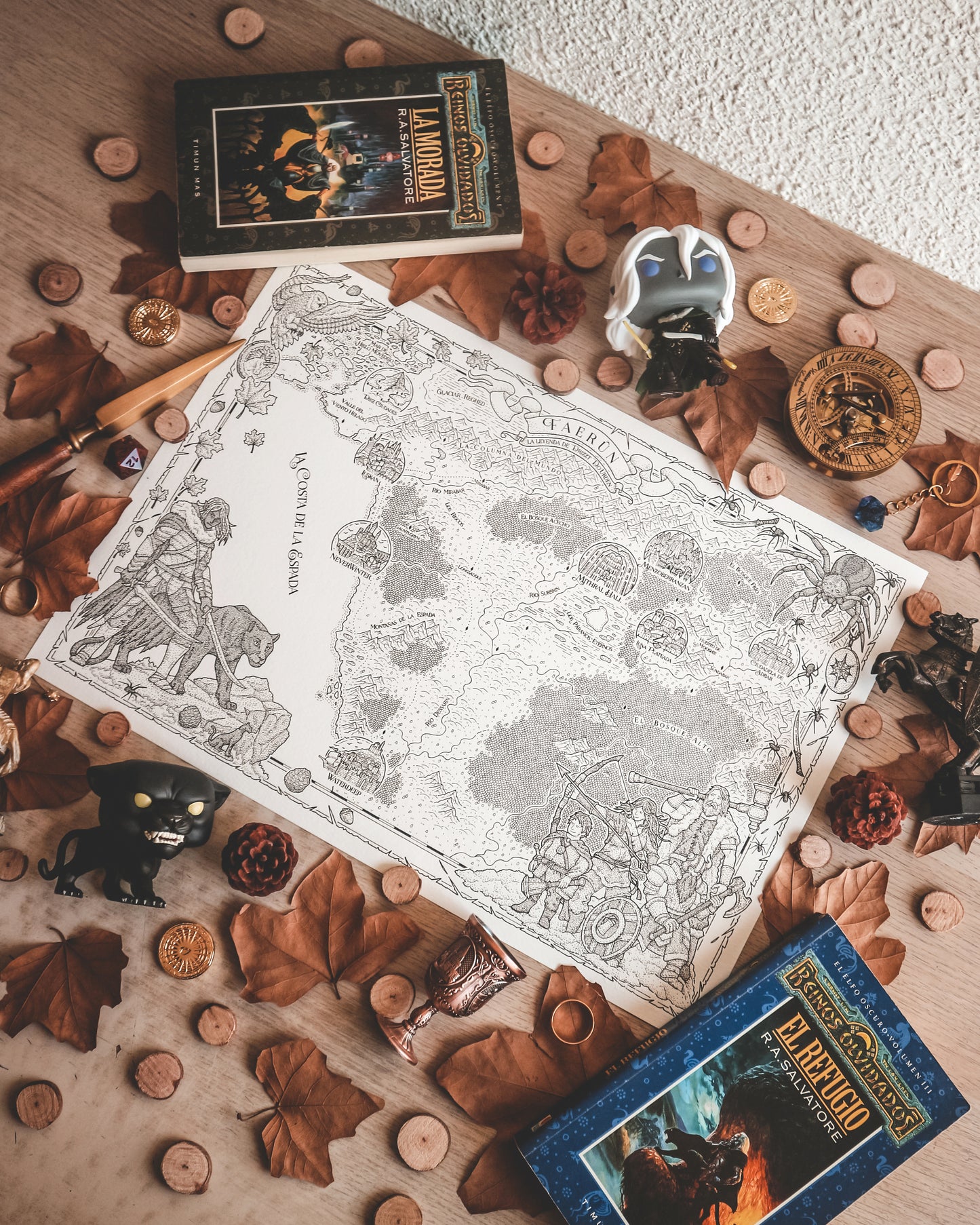 FAERUN - Mapa del mundo de Dungeons & Dragons