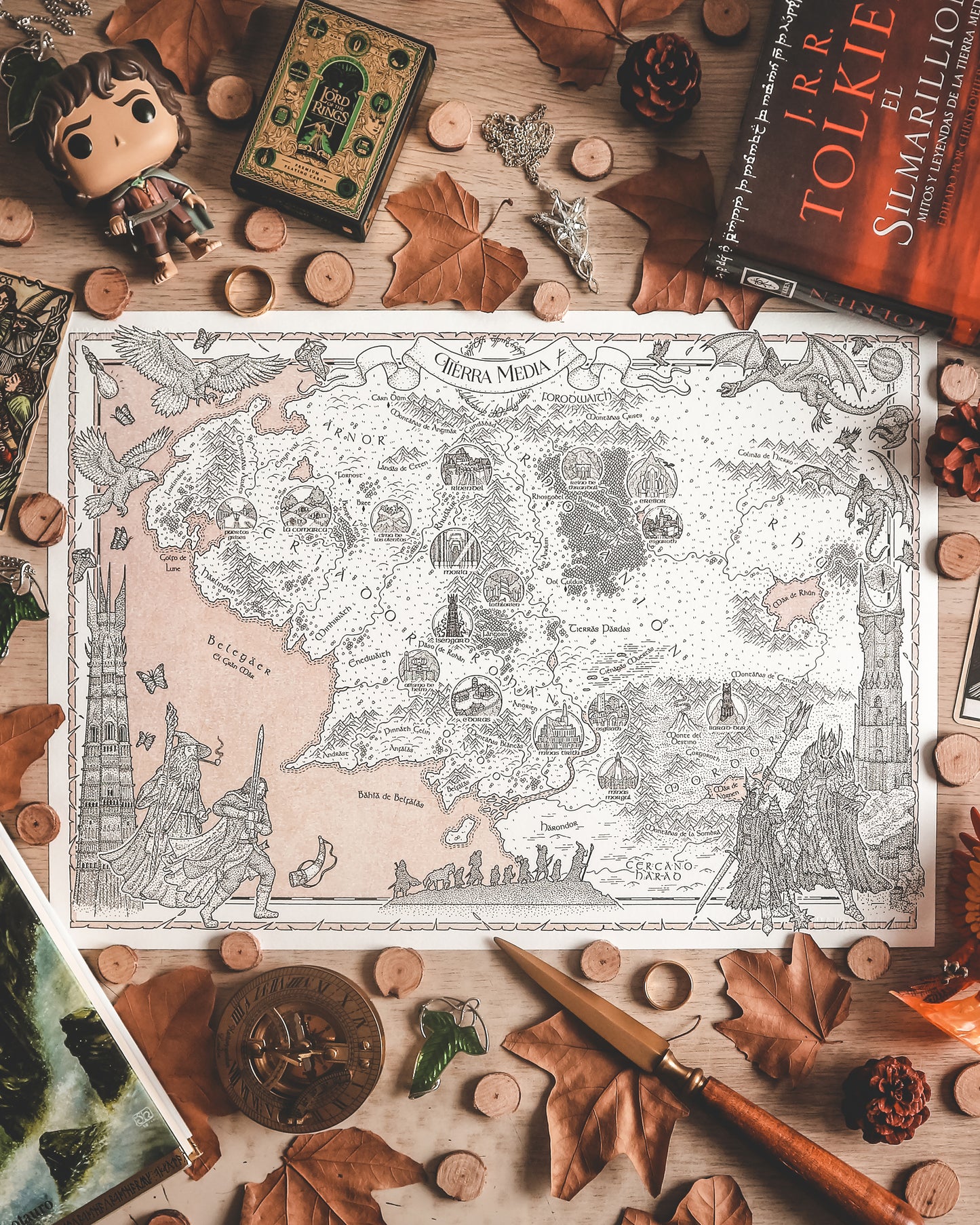 LA TIERRA MEDIA - Mapa de El Señor de los Anillos