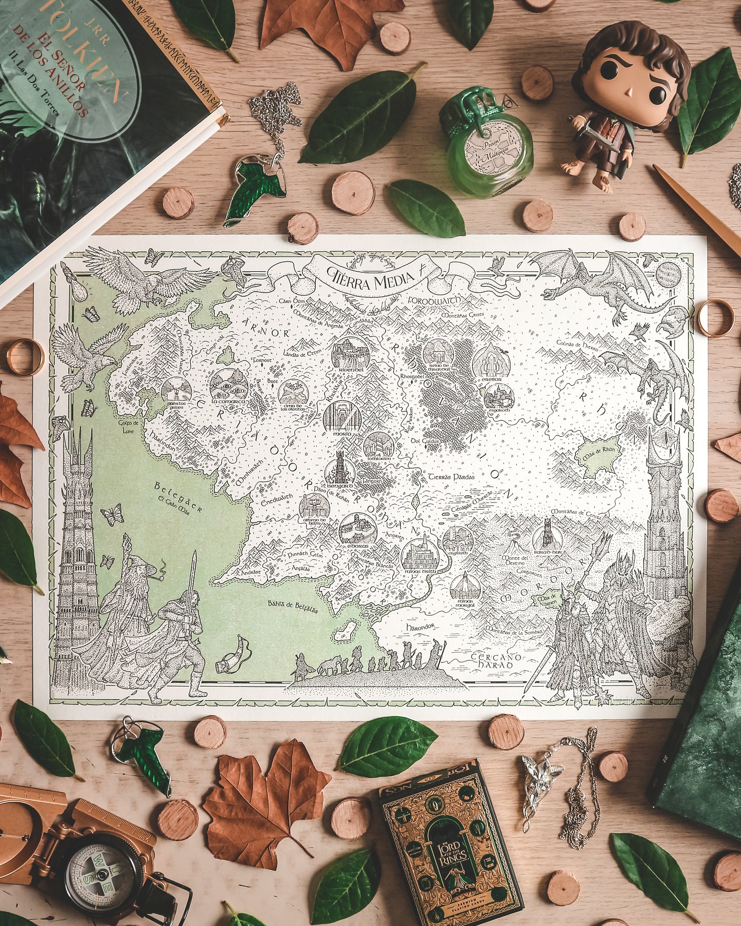 LA TIERRA MEDIA - Mapa de El Señor de los Anillos