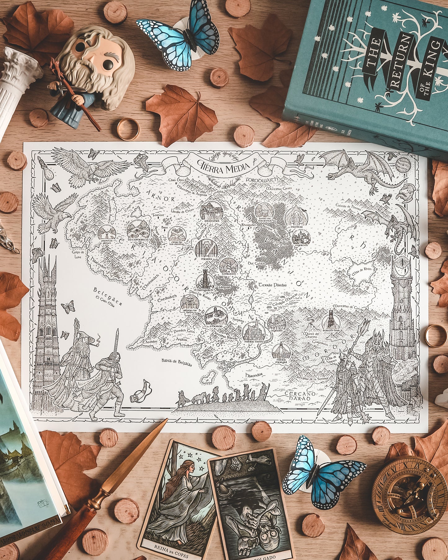 LA TIERRA MEDIA - Mapa de El Señor de los Anillos