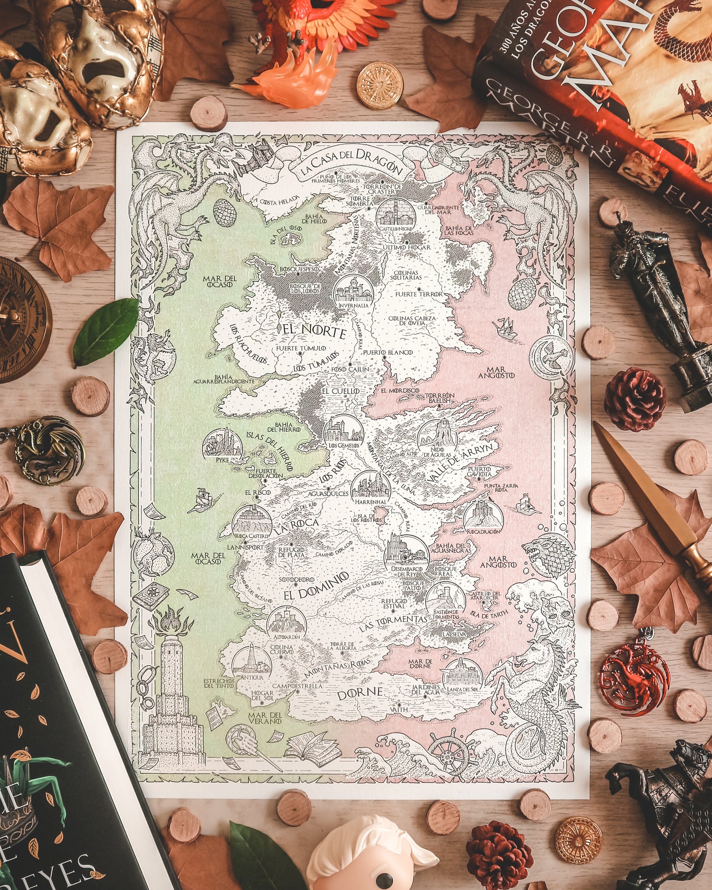 LA CASA DEL DRAGÓN - Mapa del mundo de Poniente ¡NUEVO DISEÑO!