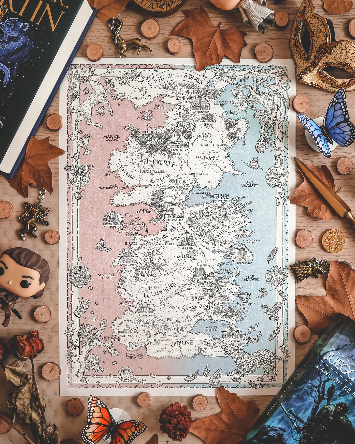 JUEGO DE TRONOS - Mapa del mundo de Poniente ¡NUEVO DISEÑO!