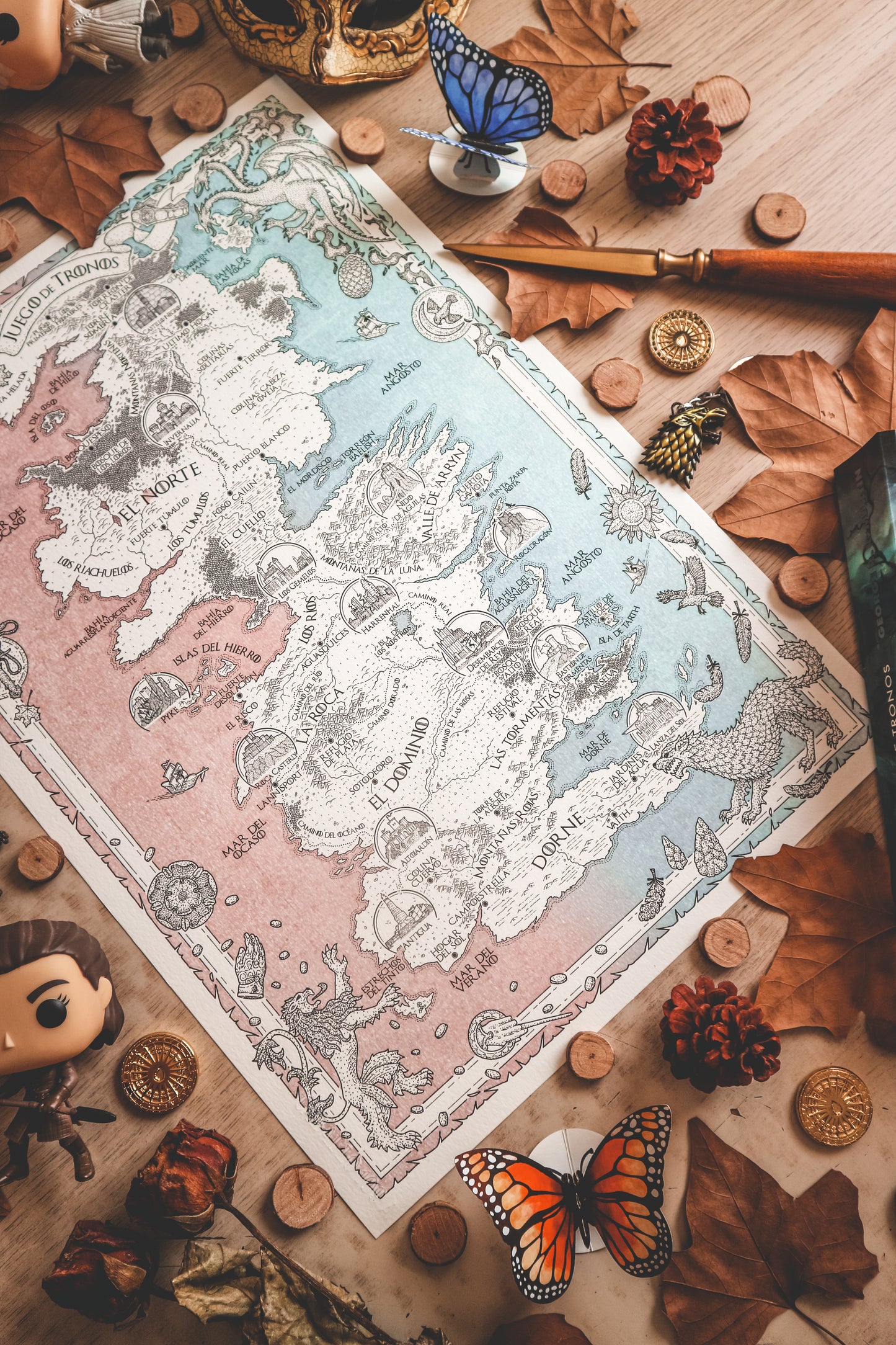 JUEGO DE TRONOS - Mapa del mundo de Poniente ¡NUEVO DISEÑO!