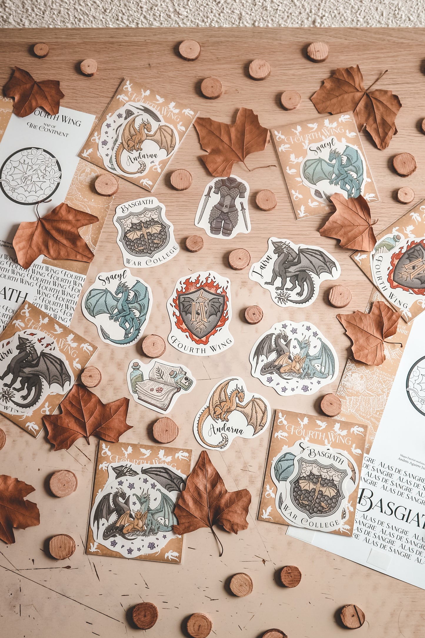 FOURTH WING - Illustrated Stickers Pack