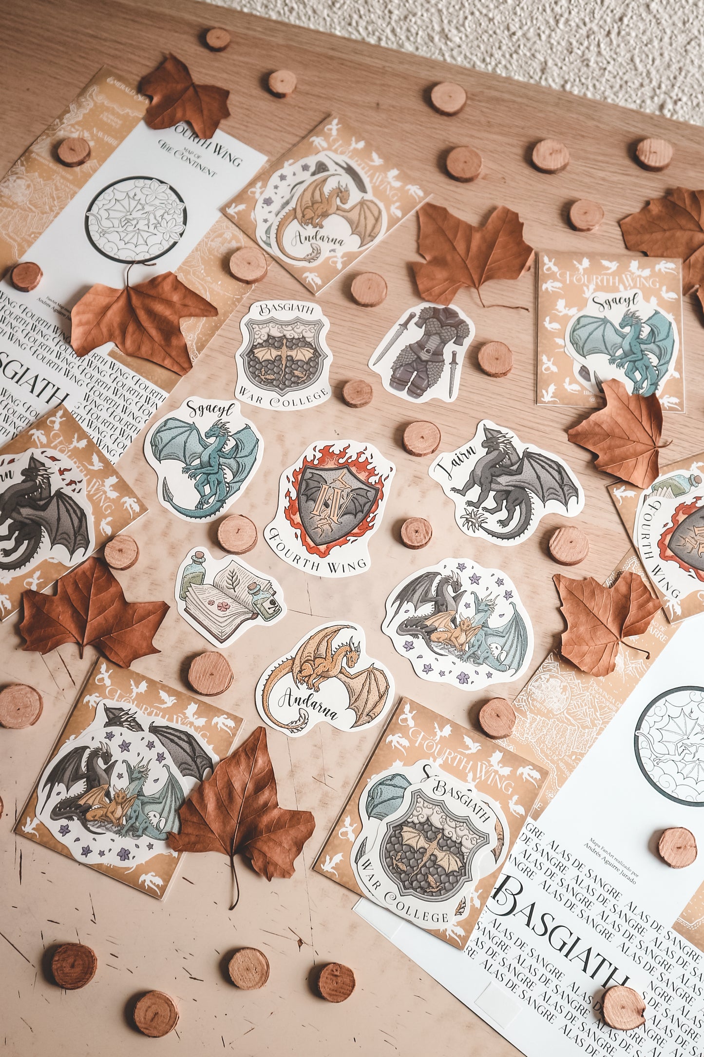 FOURTH WING - Illustrated Stickers Pack