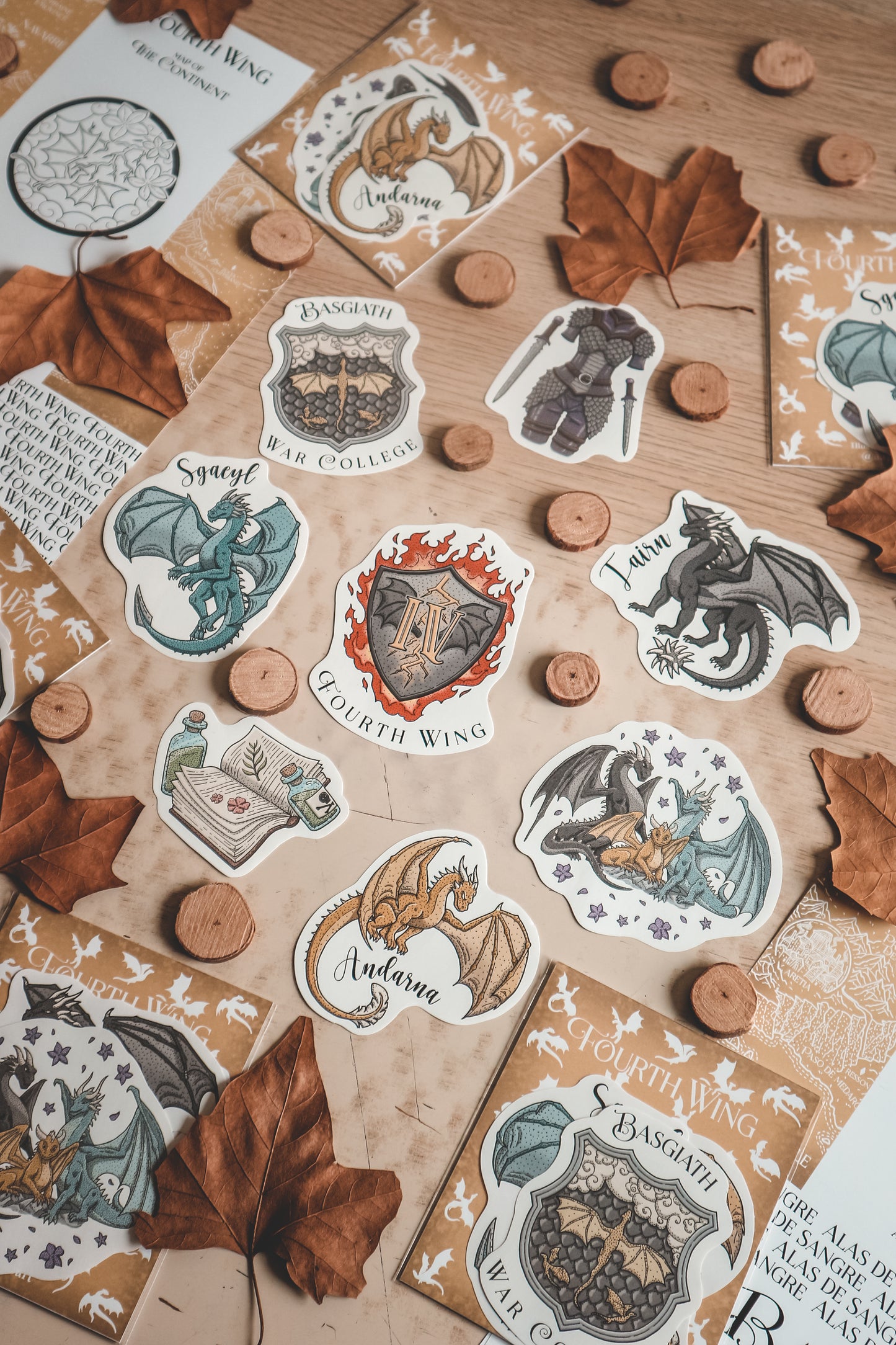 FOURTH WING - Illustrated Stickers Pack