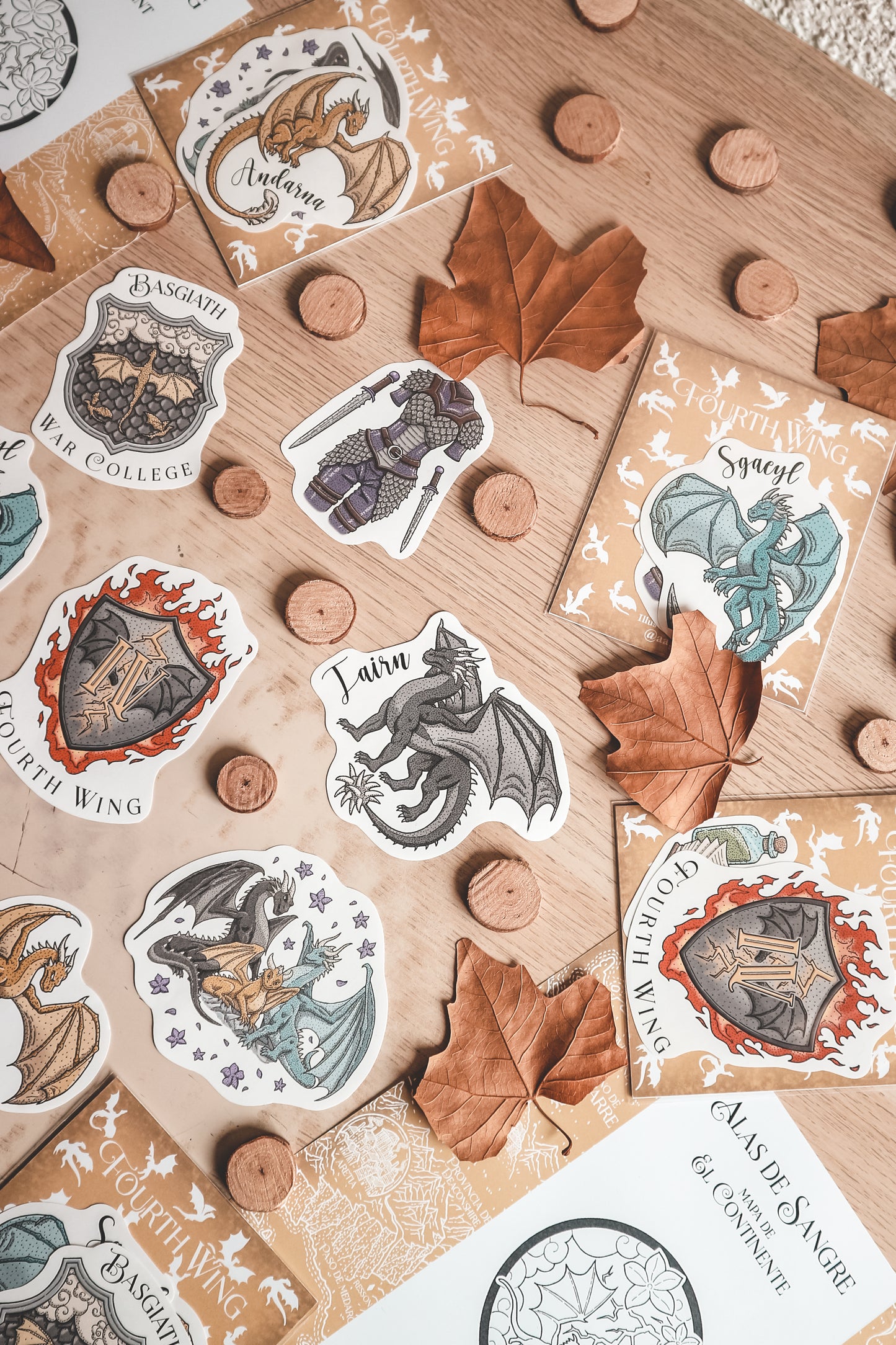 FOURTH WING - Illustrated Stickers Pack