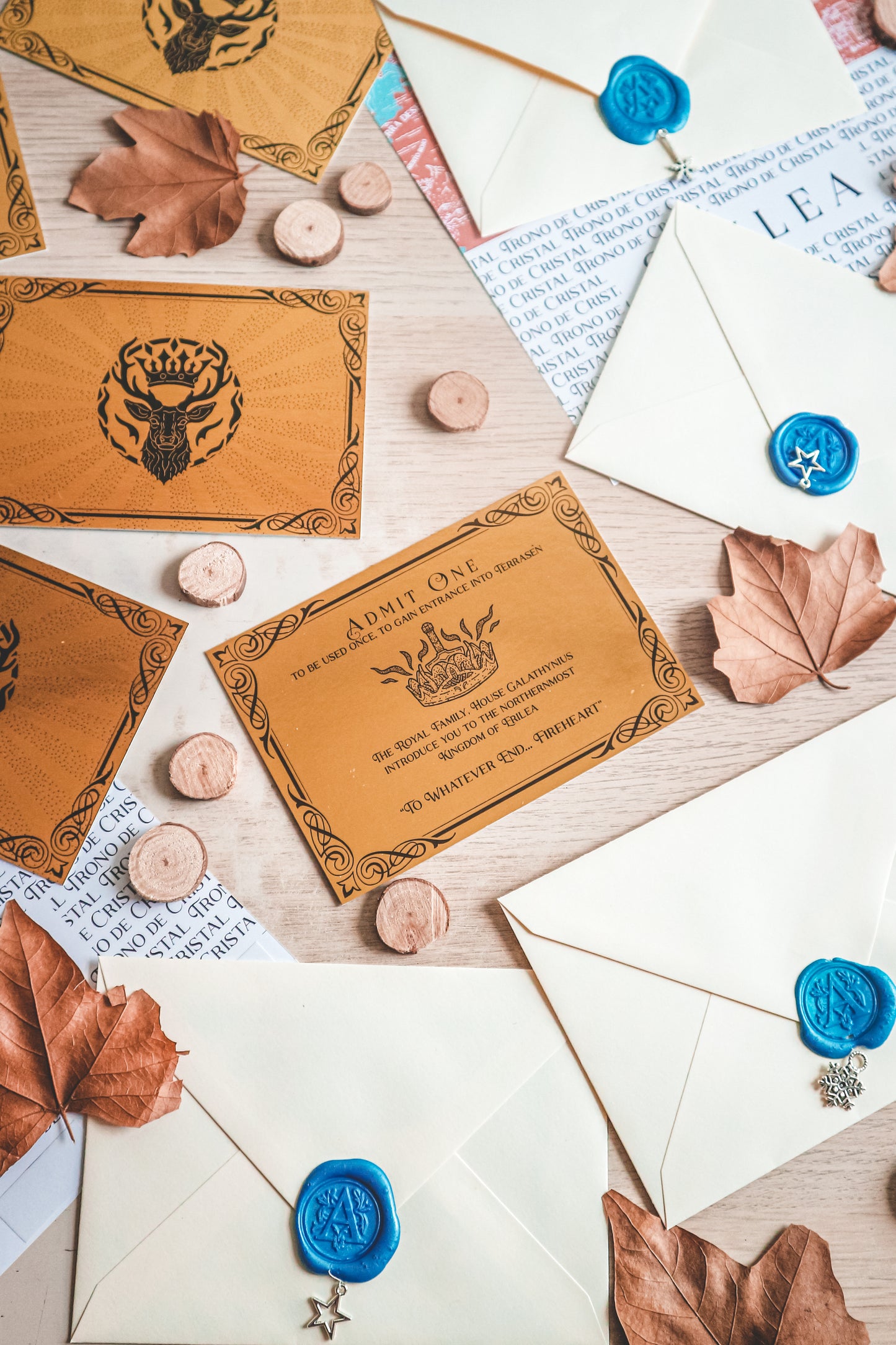 INVITACIÓN TRONO DE CRISTAL- Invitación Dorada a Terrasen ¡OFICIAL LICENCIADO!