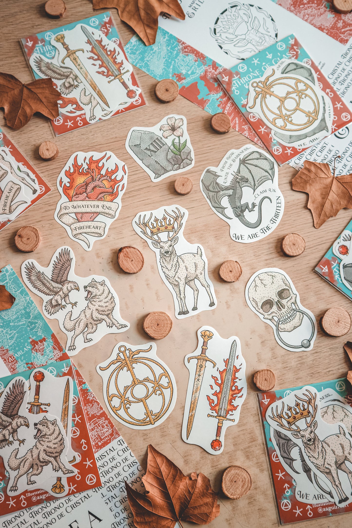 TRONO DE CRISTAL - Illustrated Stickers Pack ¡OFICIAL LICENCIADO!