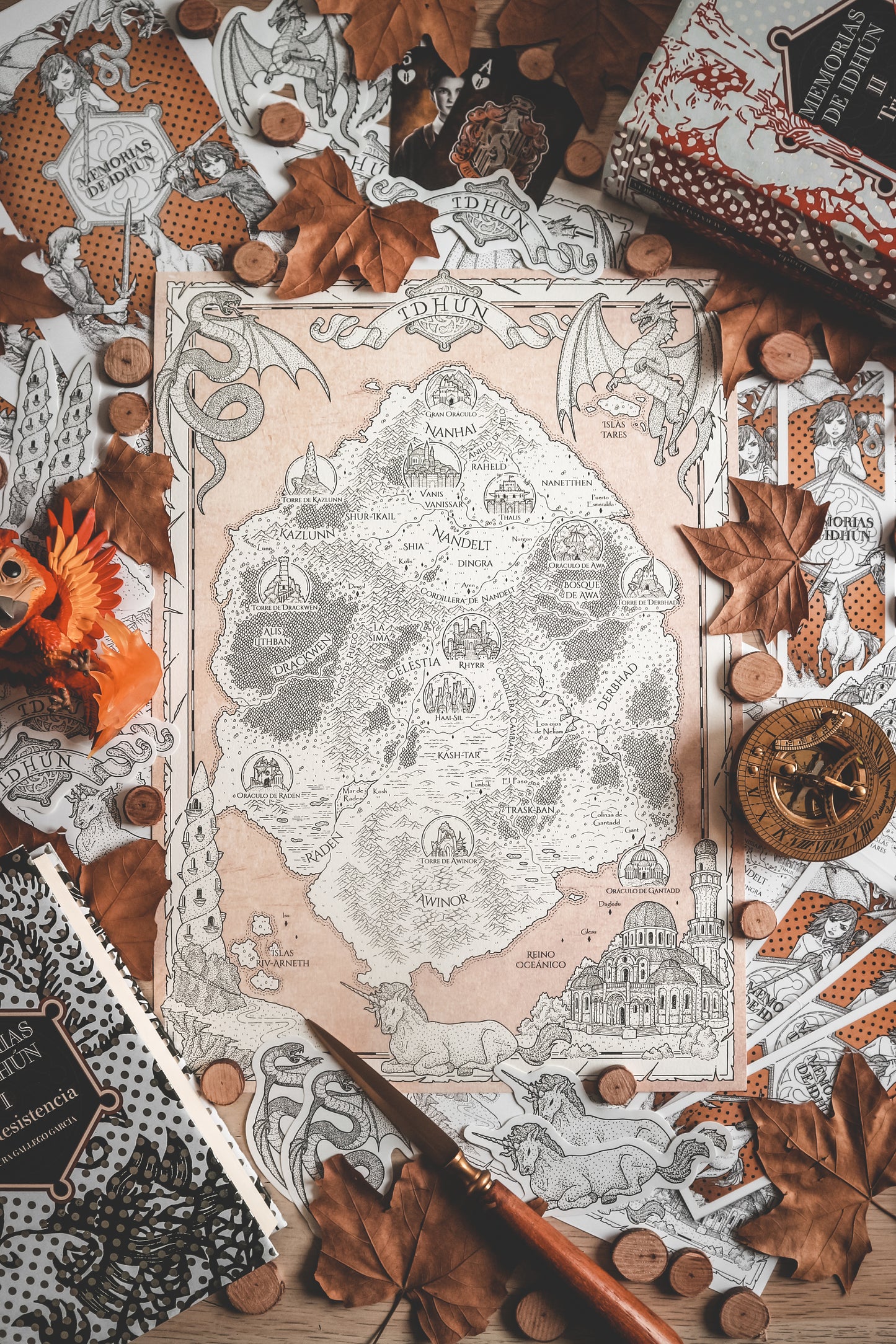 MEMORIAS DE IDHÚN - Mapa del mundo de Laura Gallego García