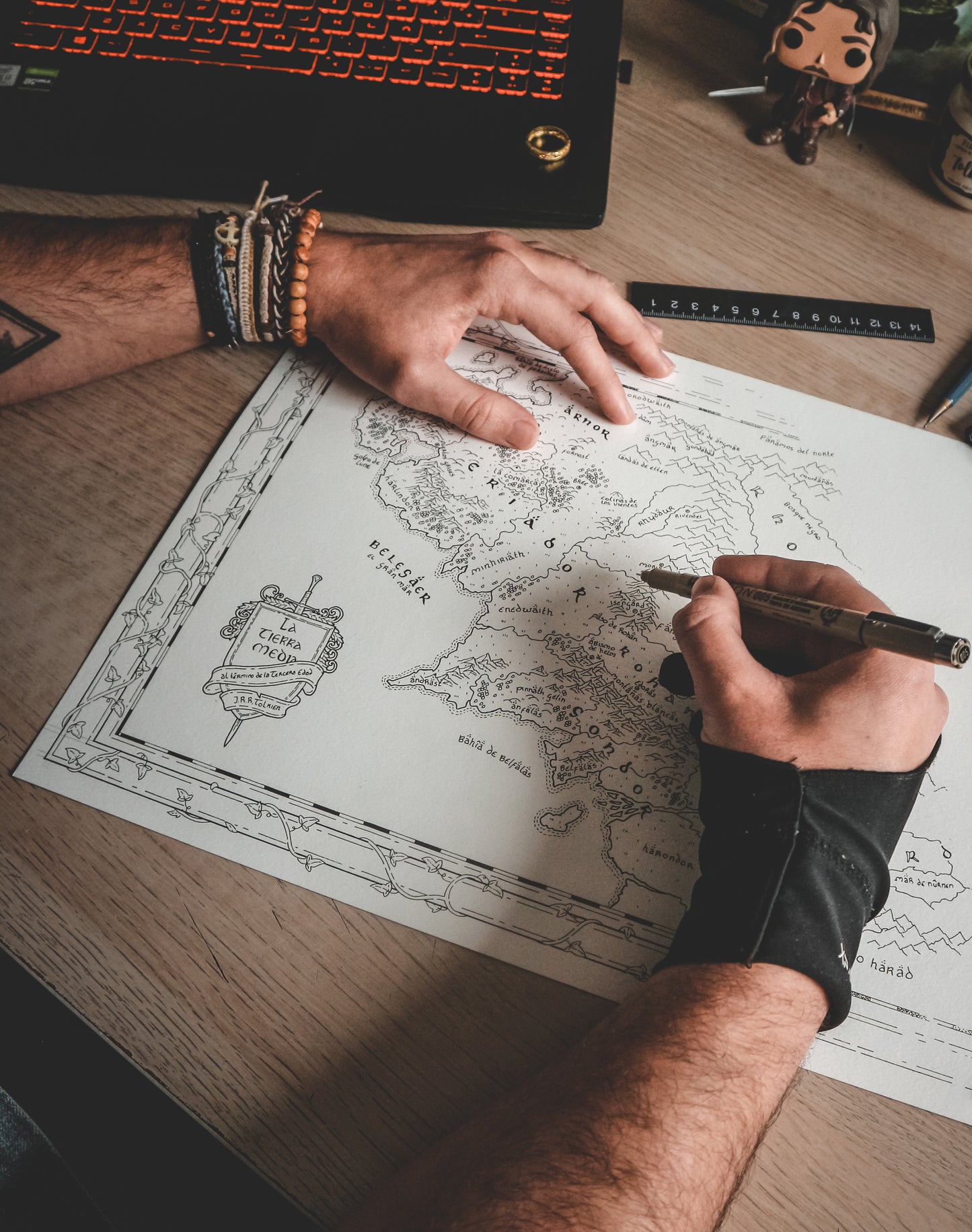 Map of Middle Earth - Hand Illustrated!