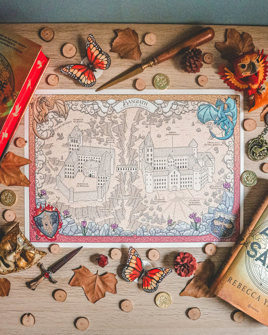 BASGIATH - Mapa de FOURTH WING de Rebecca Yarros