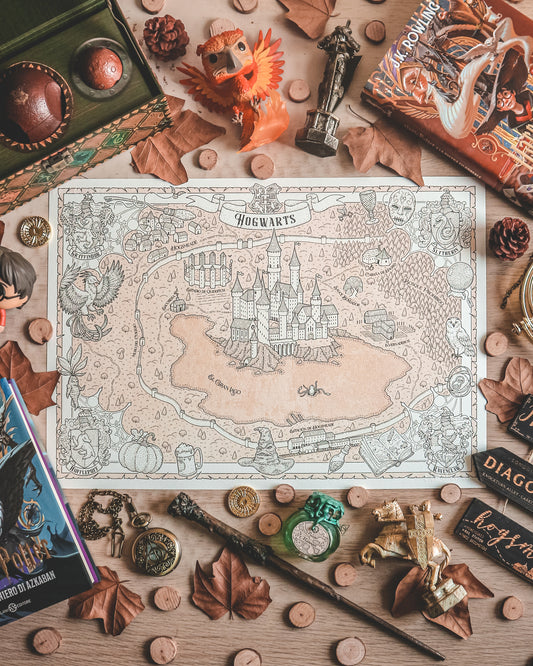 HOGWARTS - Mapa del mundo de HARRY POTTER