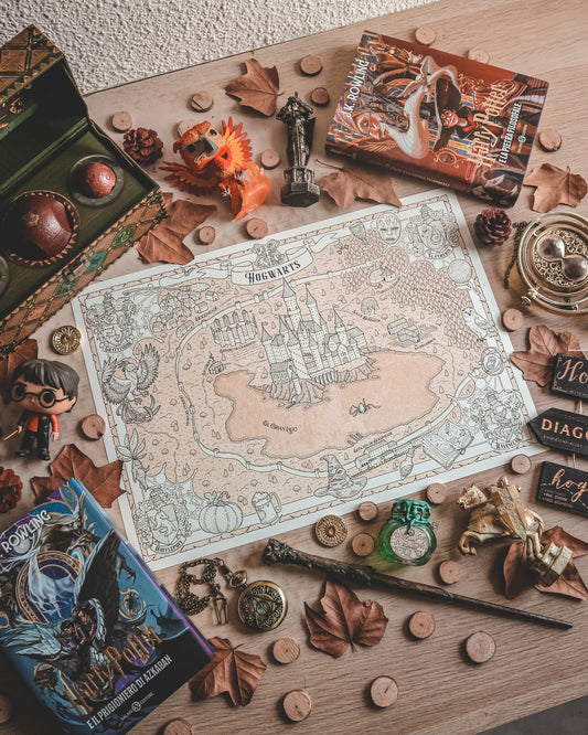 HOGWARTS - Mapa del mundo de HARRY POTTER