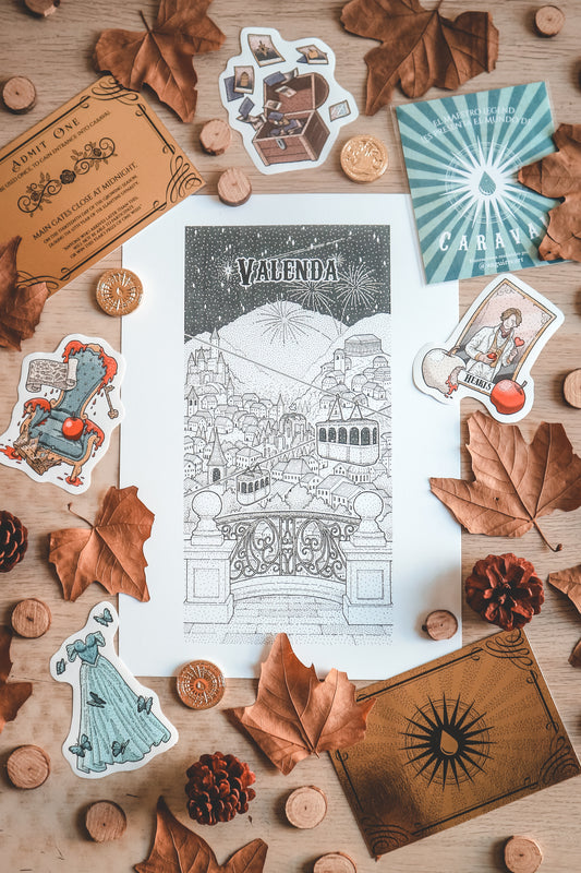 Valenda's Balcony - CARAVAL FanArt Illustration