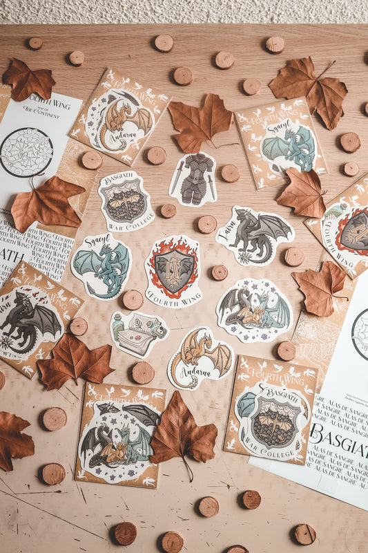 FOURTH WING - Illustrated Stickers Pack