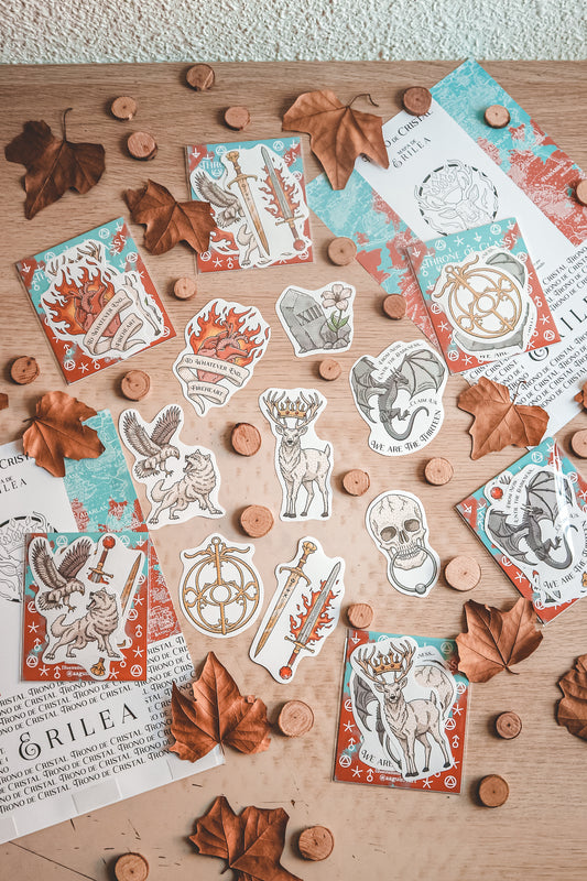 TRONO DE CRISTAL - Illustrated Stickers Pack ¡OFICIAL LICENCIADO!