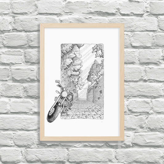 Siena - Street and Motorcycle