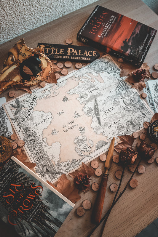 EL GRISHAVERSE - Mapa del mundo Leigh Bardugo