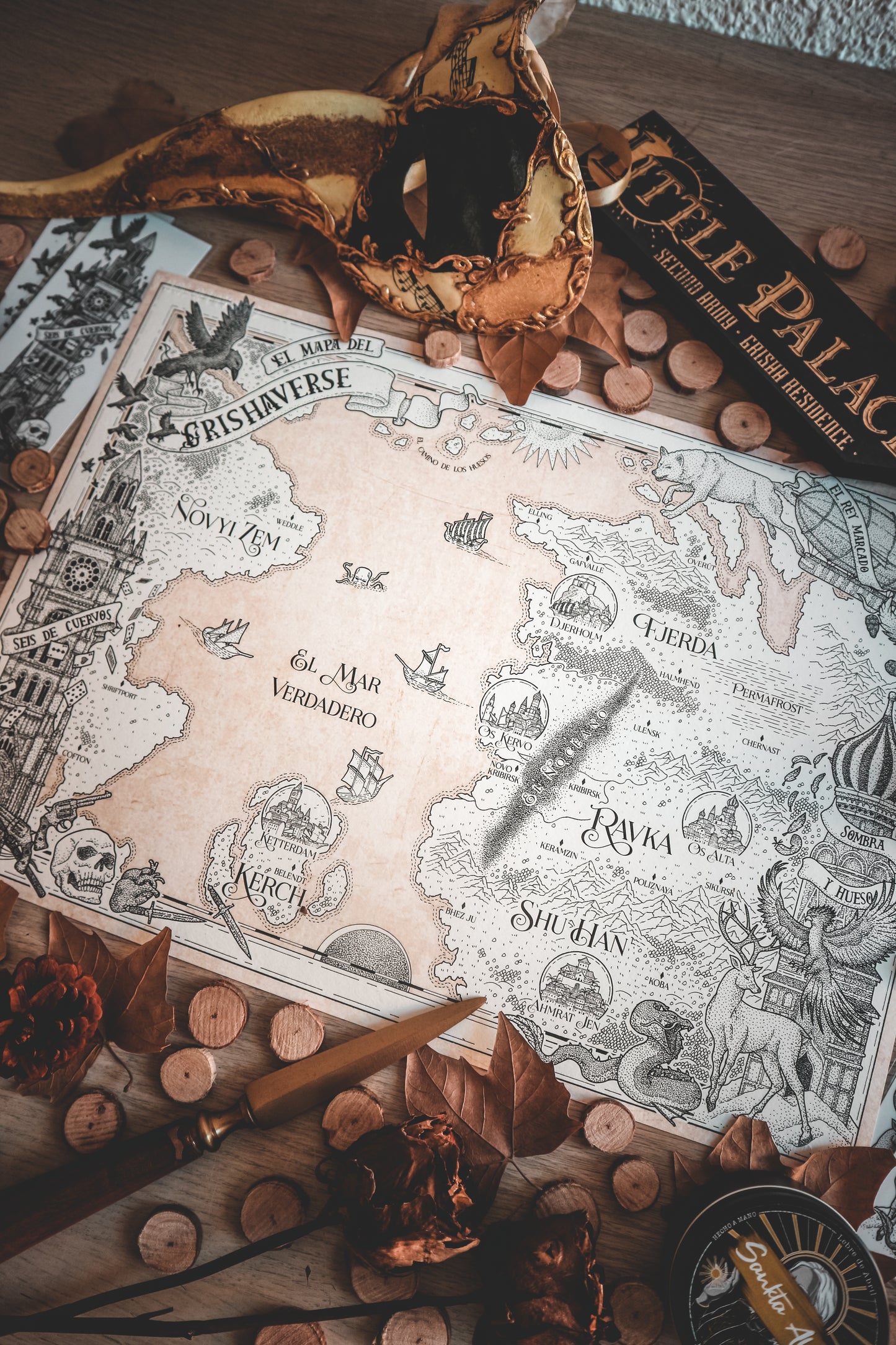 EL GRISHAVERSE - Mapa del mundo Leigh Bardugo