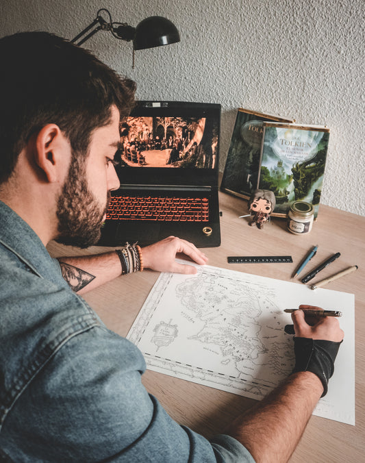 Map of Middle Earth - Hand Illustrated!
